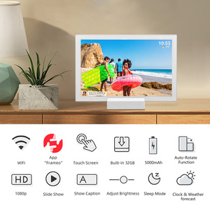 SSA <strong>10</strong>.1 <strong>Inch</strong> Battery Powered <strong>WiFi</strong> <strong>Digital</strong> Photo <strong>Frame</strong> FRAMEO App Share Picture and Video 32GB Storage 5000mAh Battery Capacity
