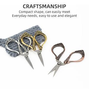JP <span class=keywords><strong>กรรไกร</strong></span>สำหรับงานตัดเย็บทำจากสเตนเลสสตีลตัดเส้นด้ายสำหรับช่างตัดเสื้อผ้าปักครอสติชแบบวินเทจ - Product Image 4