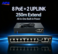 120W100M 8 Port AI PoE Switch 8 POE+ 2 Uplink AI Watchdog Rj45 dengan PoE Watchdog untuk Kamera CCTV IP All-In-One 1028MN