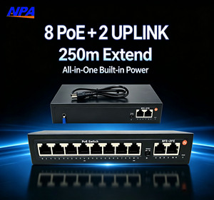 120W100M 8 端口 AI PoE 交换机 8 POE+ 2 Uplink Mini Rj45，带 PoE 看门狗，适用于 CCTV IP 摄像机一体机 1028MN - Product Image 1
