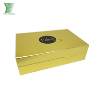 Boîtes d'emballage pour extensions de cheveux en papier écologique avec fermeture magnétique, impression de logo personnalisée, couleur or laser de luxe