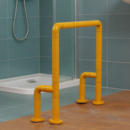 Barre d'appui de salle de bain avec éclairage, 50x60cm, jaune, main courante à 135 degrés pour la sécurité des personnes âgées et handicapées - Product Image 5