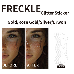 <span class=keywords><strong>Tatuaggi</strong></span> Temporanei Personalizzati <span class=keywords><strong>con</strong></span> Glitter Argento e Glitter <span class=keywords><strong>Oro</strong></span> Scintillante per Viso Effetto Lentiggini, in Confezione Personalizzabile - Product Image 6