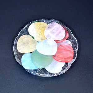 Quarzo Rosa Naturale Lucidato a Forma di Cuore Sottile da 30mm, Quarzo Bianco Inciso, Pietra dei Desideri, per Gioielli Fai da Te e Artigianato in Cristallo - Vendita all'Ingrosso - Product Image 2