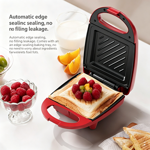 Grille-pain compact multi-usages |   Faites des sandwichs, des gaufres, des œufs, des steaks en 3 minutes, poignée anti-brûlure, portable - Product Image 4