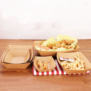 Bandejas Desechables de Papel para Comida, Bandeja de Maíz para Llevar, para Papas Fritas, Hot Dogs, <span class=keywords><strong>Palomitas</strong></span> de Maíz, Aperitivos, Barbacoa, Fiestas - Product Image 5