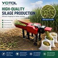 Broyeur multifonctionnel combiné hacheuse de fourrage et moulin à marteaux, pulvérisateur, machine à pétrir, pour la fabrication d'ensilage et le broyage de céréales, sans moteur