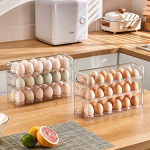 Contenedor de Huevos de Plástico de 3 Niveles, Tipo Vertical, No Plegable, para Refrigerador, Bandeja para Huevos, Almacenamiento para Encimera de Cocina - Product Image 6