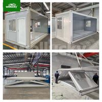Maison conteneur pliable en Z de 20 pieds, préfabriquée, modulaire, portable, pour cabine, dortoir, bureau, habitation ou projet de logement