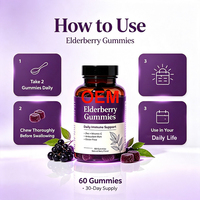 Suplementos Energéticos e Inmunitarios, Gomitas de Frambuesa y Baya de Saúco para Mujeres y Hombres, Antioxidantes, Vitamina C, Zinc con Gomitas de Baya de Saúco