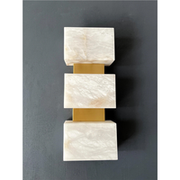 Lámpara de pared de alabastro de mármol moderno de diseñador italiano para dormitorio lámpara de fondo LED de lujo remoto para estudio sala de estar piedra