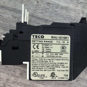 TECO Thermisches Überlastrelais RHU-10/10K1 7,210 A Einphasiger AC/DC-Schutz - Product Image 2