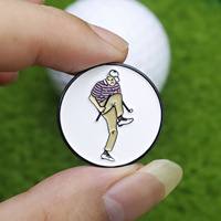 Fournisseur direct d'accessoires de golf : Clip magnétique créatif en métal pour casquette avec marqueur de balle en émail