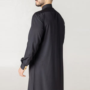 Jubbah Thobe Islámico para Hombre, Moderno, Casual, de Secado Rápido, Nuevo Diseño 2025, Transpirable, Ligero, de Poliéster - Product Image 5