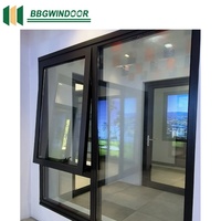 Lukliving fermeture douce insonorisée étanche double vitrage cadre en aluminium auvent certifié fenêtre pour villa
