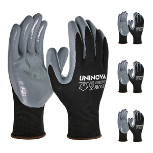 Sarung Tangan Keselamatan Nitril Halus 13G Nilon Perbaikan Otomotif Perakitan Mekanik Anti Selip Tahan Minyak Gudang Lokal AS 3 Pasang - Product Image 1