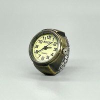 Jam Tangan Cincin Kreatif Retro Angka Romawi, Unisex, Mudah Dibaca, Jam Tangan Jari Kecil dan Mini.