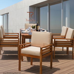 Chaise de jardin contemporaine en rotin pour l'extérieur, pliable, éco-responsable, avec structure en bois massif, idéale pour restaurant, hôtel, cuisine, cour, villa - Product Image 2