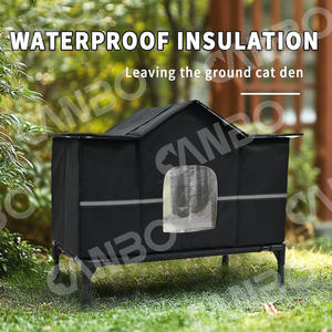 CanboPet Nid pliable pour chat <span class=keywords><strong>Cage</strong></span> d'hiver pour chat Abri pour chat Maison pour animal domestique Salle d'accouchement Lit surélevé pour animal de compagnie - Product Image 6