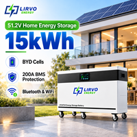 Ventes en gros d'usine : Batterie solaire au lithium BYD 300Ah 15kWh, batterie LiFePO4 mobile 51.2V à montage au sol pour système de stockage d'énergie domestique