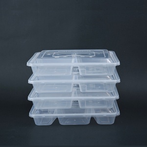 Bán buôn lò vi sóng an toàn để đi Nhựa Hộp bao bì thực phẩm bịt kín bữa ăn chuẩn bị dùng một lần container thực phẩm với bộ phận - Product Image 3