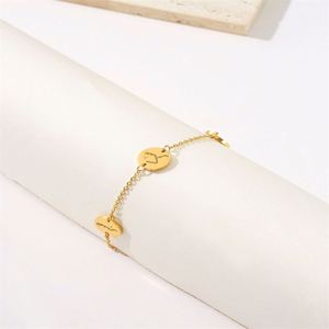 กำไลข้อมือสแตนเลสสีทอง18K ไม่ซีดจาง - Product Image 5