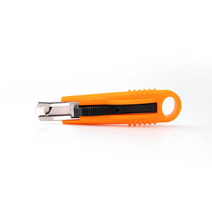 386014 Couteau de sécurité robuste et polyvalent DIY 60 #   Lame en acier au carbone à changement rapide, corps en ABS, 145 mm, emballage sous blister, OEM personnalisé - Product Image 1