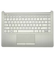 Remplacement argent boîtier supérieur Palmrest Touchpad clavier assemblage pour HP 14Z-DK 14S-CF ordinateur portable modèle L48648-001 pièces d'ordinateur