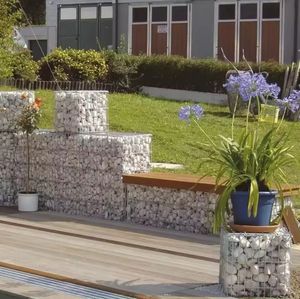 Boîte en treillis métallique galvanisé soudé pour mur de soutènement de rivière, <span class=keywords><strong>cage</strong></span> en pierre à trous carrés, paysage, découpe, pliage - Product Image 6