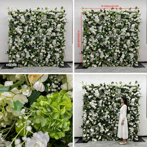 Parete Floreale Artificiale Serie Bianco Verde di Tendenza 2027, 8x8ft, Alta Qualità, Sfondo Arrotolabile con Fiori Finti di Anthurium e <span class=keywords><strong>Orchidea</strong></span> - Product Image 3