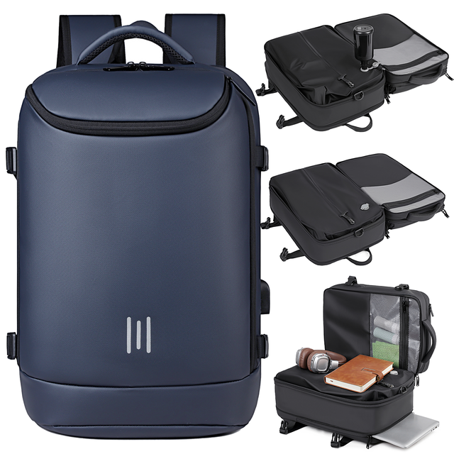 Large Capacity Travel & Business Computer Backpack USB Charging Port Waterproof Anti-Theft 15.6/17 Inch Laptop Compatibility