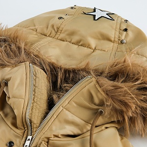 Blouson Bomber Rétro à Capuche pour Femme Boying, Doudoune Chaude d'Hiver avec Col en Fourrure, Motif Personnalisable, Épaissi pour le Streetwear - Product Image 5
