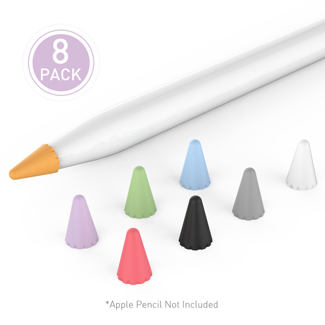 High Quality 8 Pack Pencil Tip Cover Silicone Pencil Nib Cover Protector for Apple Pencil Pro&USB-C&2&1