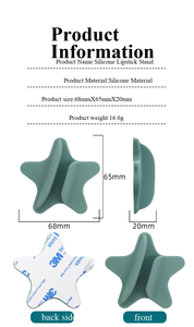 Elegante Supporto Portatile per Telefono <span class=keywords><strong>a</strong></span> Forma di Lucidalabbra con Adesivo Posteriore, Porta Rossetto/Balsamo Labbra in Silicone <span class=keywords><strong>a</strong></span> Stella, Modello Moni SNE-122302 - Product Image 3