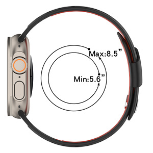 Bracelet de montre en caoutchouc respirant pour Apple Watch S10/11, compatible avec IWatch 46 mm 49 mm, bracelet en silicone souple - Product Image 5