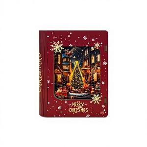 Whale Sky Joincon SQ Model Nouvelle Veilleuse Magique de Noë<span class=keywords><strong>l</strong></span> en Forme de Livre, Scène de Neige Immersive DIY, Décoration de Fête de Noë<span class=keywords><strong>l</strong></span> - Product Image 1