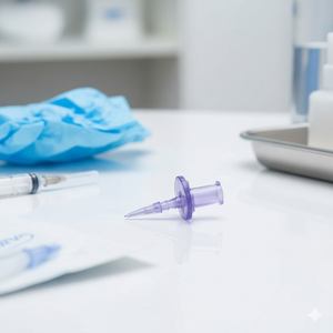 Adaptateur de flacon multi-usages transparent violet pour matériaux et accessoires médicaux, durée de conservation de 3 ans, pour les fabricants de dispositifs médicaux - Product Image 6