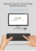 Ranboda T16 Backlit 2.4GHz Wireless IR Learning 6-Gyro Touchpad Voice Remote Control Air Mouse Mini Keyboard untuk Android TV Box