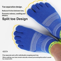 Chaussettes de course unisexes à cinq doigts, anti-ampoules, pour marathon, respirantes, anti-frottement, chaussettes de sport à cinq doigts, chaussettes de sport à la cheville