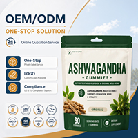 Gummies d'Ashwagandha OEM pour le soutien anti-stress, Halal, ISO, HACCP, COA, faible MOQ, prêts à être expédiés, extraits végétaux adaptogènes naturels