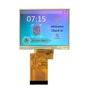 3.5英寸320x240 16.7m颜色深度lcd 50 pin tft显示器，带电阻式触摸屏