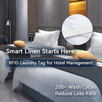 Étiquette textile RFID UHF mini étanche de qualité industrielle supérieure, personnalisable, pour la vente en gros et l'approvisionnement en vrac, résistante à plus de 9 200 cycles de lavage