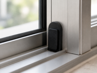 Tope de puerta negro duradero, bloque anticolisión para herrajes de ventanas correderas