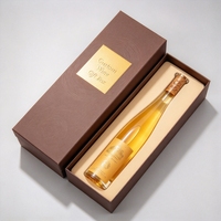 Boîte cadeau pour bouteille de vin individuelle, style livre magnétique, emballage en carton rigide avec insert en mousse EVA pour bouteille de vin rouge de 750 ml