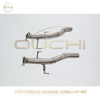 Ouchi Acier inoxydable de haute qualité pour Porsche Cayenne Turbo 4.8T 957 Système d'échappement avant Pièces de performance automobile