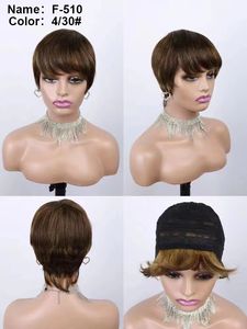 Letsfly - Pelucas Cortas Pixie de Cabello Humano 100% Natural, Hechas a Máquina, Colores de Cabello Brasileño, Pelucas al por Mayor para Mujeres Negras, 17.6$ - Product Image 6