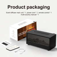 Diffuseur d'arômes ultrasonique avec design de flamme de cheminée, alimentation USB/électrique, grande capacité, fonction de minuterie pour une utilisation domestique en intérieur
