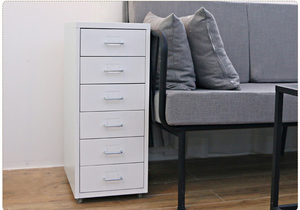 6 Ngăn Kéo Nhỏ Tủ Đựng Hồ Sơ Văn Phòng Phòng Phòng Khách Tủ Góc Kim Loại Để Bàn Di Động Bằng Thép - Product Image 4