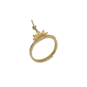 แหวนเงินแท้ S925 รูปมงกุฎแบบเปิด สำหรับผู้หญิง ปรับขนาดได้ ใช้ทำเครื่องประดับมุก DIY อุปกรณ์ตกแต่งเครื่องประดับ 255 ชิ้น - Product Image 5