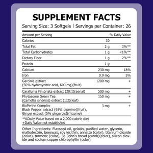 OEM ODM Fat Reduction Softgels With Garcinia Extract Caralluma Fimbriata Extract Weight Management 72 Count Adult Low Carbohydra - Product Image 2